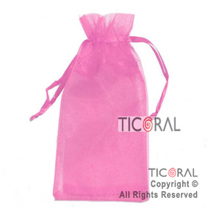 BOLSA FUCSIA ORGANZA 25X15CM HS2628-5 x 1